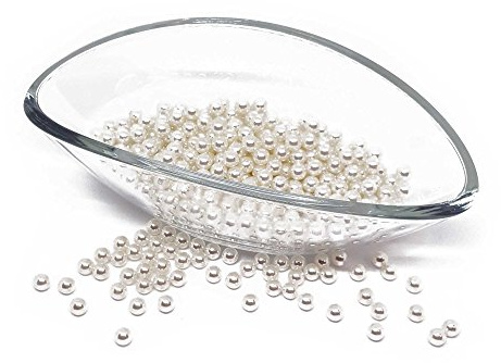 100 x Perlen 10mm ohne Loch!! - basteln Deko Dekoperlen Wachsperlen - Set Weiss