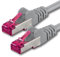 20m - gris - 1 pieza - CAT6a CAT 6a Ethernet LAN cable de red - SET 10 GB/s cable patch CAT6 S-FTP Doble blindado PIMF 500MHz libre de halógenos compatible con CAT5 CAT6a CAT7 CAT8