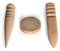 Co-link Nueva DIY Natural de Madera Maciza de Madera Redonda de Leathercraft 3pcs Borde Multi-Bruñidor tamaño de Cuero de Trabajo