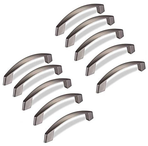 10 x Möbelgriff THEA Edelstahloptik matt BA 96 mm Bogengriff Schubladengriff von SO-TECH®