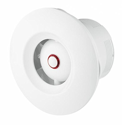 Awenta Bathroom Ceiling Extractor Fan 100mm / 4 with Humidity Sensor (Humidistat) Timer (Delay) Ball Bearing Kitchen Round Ventilator WXO100H