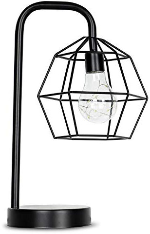 levandeo Tischlampe Metall Schwarz LED 33cm Hoch Lampe Standleuchte Leuchte Industrial Industrie Retro Loft Deko