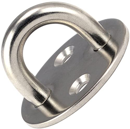 OPIOL QUALITY® Augplatte Rund aus Edelstahl A2 V2A Wandöse Decksplatte Ösenplatte Halterung Haken Öse Wandhaken Wandhalterung Ösenplatte