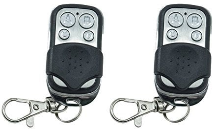 2 Telecomandi Universali Cancello Automatico Frequenza 433,92 Mhz A Codice Fisso (8,5 x 6 x 1cm)