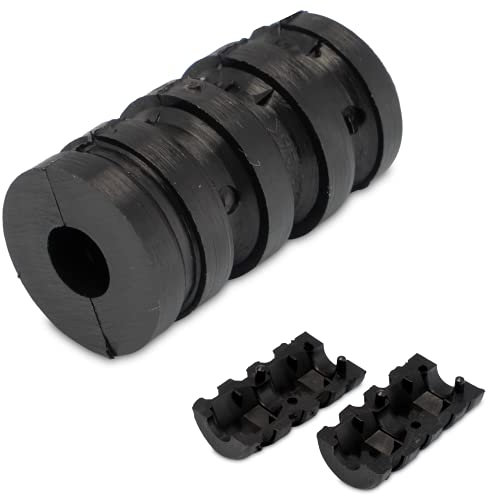 2 Expanderverbinder/Rohrverbinder Gewindestopfen für Rundrohre von 16-35 mm, Kunststoff PA (25 x 1,5 mm, M8)