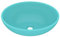 vidaXL Luxuriöses Waschbecken Oval mit Abflussloch Waschschale Aufsatzwaschbecken Waschtisch Waschplatz Handwaschbecken Matt Hellgrün 40x33cm Keramik