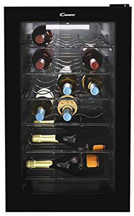 CANDY CWC021MKN Freestanding Wine Cooler, Single Zone Temperature, 85 liters, Black, Noise level: decibels 39