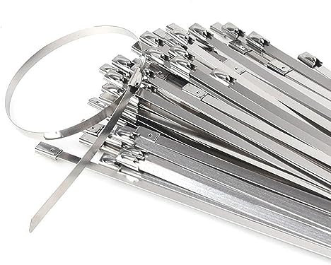 ANZESER Acier inoxydable Serrage 4.6 * 200mm de Attaches Câbles en Acier Inoxydable de Haute Qualité 100pcs collier serrage inox