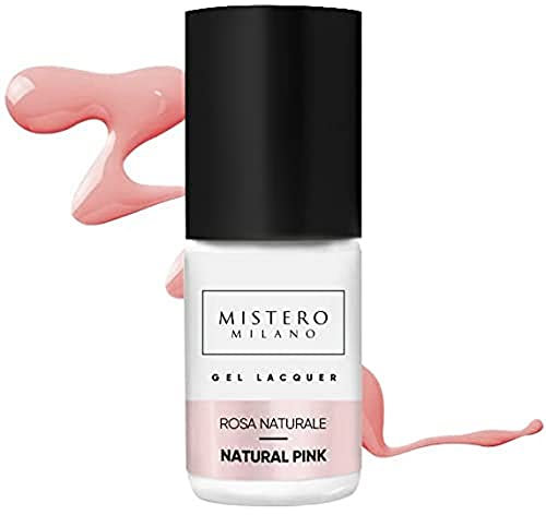 Mistero Milano French Nails Nagellack – Led Nagellack – UV Nagellack – Nail Polish – Hybrid French Nagellack – 7ml Natural Pink