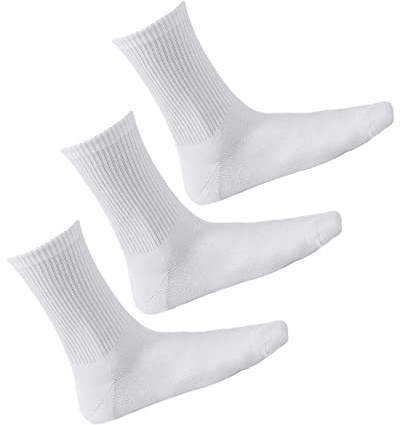 VITSOCKS 85% Bambu Vadderade Sportstrumpor Herr, Retro Tubsocka (3 PAR) Mjuk Mysig Andas