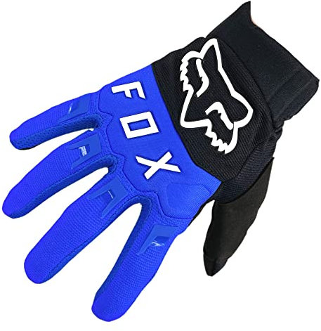 FoxGloves Fox Dirtpaw Glove Fahrrad MTB/MX Cross Langfinger Knöchelschutz Handschuhe (Blau, XXL = XXLarge)
