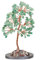 HALUKAKAH Cristal Árbol ÉXITO Feng Shui Piedra de Jade Auténtico Piedras Preciosas Árbol de la Vida Envuelto a Mano Cobre Ramas de Alambre Ágata Base Cuenco de Canto Bendecido 15cm Alto