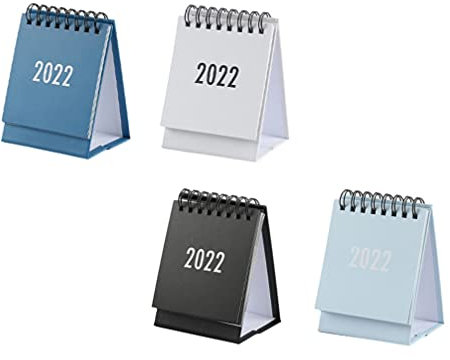4 Stück Tischkalender 2022 Akademischen Jahr Kalender 2021 Wöchentlicher Tageskalender Tisch-flip-kalender 2022 Monatliche Erinnerung Aufstehen Kalender Papier Büro Erröten Tasche