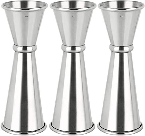 3 PZ Doppio Jigger & Cocktail Jiggers In Acciaio Inox 1 Oz X 2 Oz Alcol Strumenti Di Misurazione