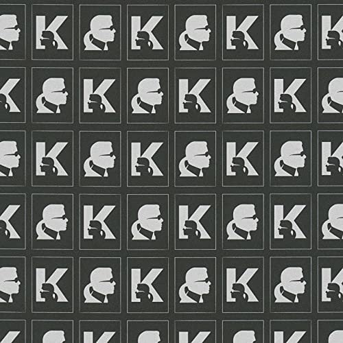 Papier peint noir & blanc moderne | Tapisserie motif mode chambre ado | Papier peint salon design visage couturier célèbre