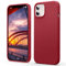 Flyzoo Liquid Silicone Case for iPhone 12/12 Pro 6.1'', [Shockproof, Anti-Fingerprint, Scratch-Resistant] 4-Layer Ultra Slim Protective Phone Cover with Silky-Soft Touch and Microfiber Lining,Dark Red