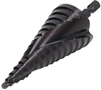 Uadme Foret étagé - HSS Spiral Groove Pagoda Hole Reamer Hex Shank Tool for Metal Black(15 Steps(4‑32mm))