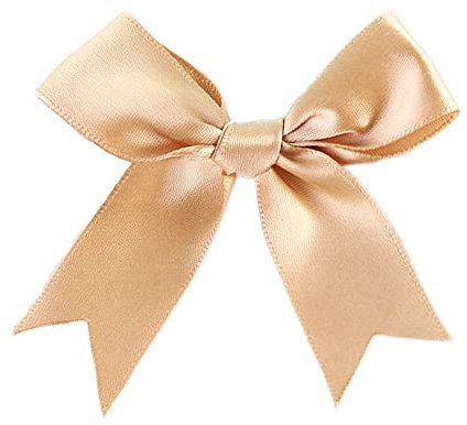 100 Stk 8.5x8.5cm Satinband Schleifen,Satin Band Deko Schleifen Fertigschleife Geschenkschleifen für DIY Handwerk Hochzeit Weihnachten Valentinstag Deko Karte Herstellung von Verzierungen,Gold