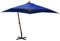 INLIFE Parasol déporté avec mât bleu azur 3 x 3 m en bois massif sapin