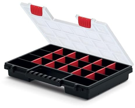 rg-vertrieb 5X Sortimentskasten Werkzeugkiste Organizer Set 5 Stück Sortierbox NORS Kleinteilemagazin Sortierkasten Werkzeugbox (344 x 249 x 50 mm)