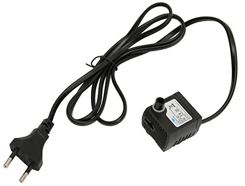 Pompe à Eau d'aquarium, Fonctionnement Silencieux étanche IPX8 Réglable EU Plug 220-240V Mini Pompe Submersible Détachable pour l'Eau Salée