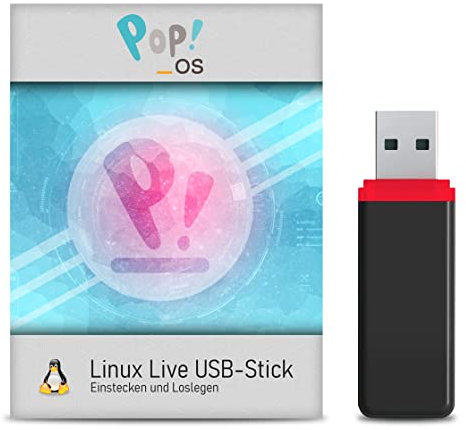 Linux Pop!_OS mit 64 Bit auf 32 GB USB 3.0 Stick - USB Live Stick - bootfähig