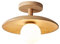 FROIDEXG Ceiling Lamp Minimalist Wooden Semi Flush Mount Light With Globe Glass Shade Shallow Bowl Shaped Ceiling Lamp Nordic Ceiling Light For Living Room Bedroom 1 Pack/2 Pack