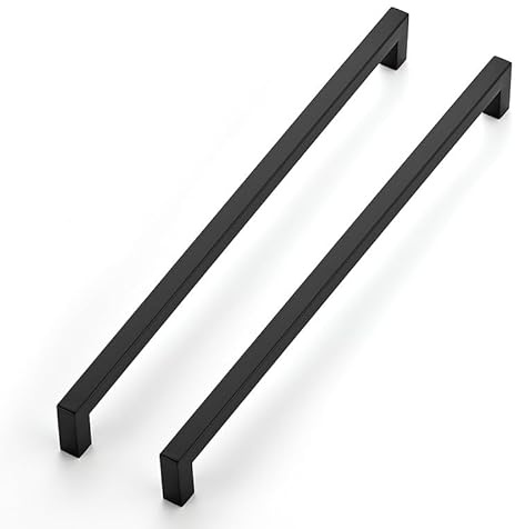 10 Stück Schrankgriffe 320mm Möbelgriffe Schwarz Griffe für Küchenschränke | Rostfreier Edelstahl, Geradliniges Griffprofil, Für Küchenschränke, Schubladen, Kommoden, Türen, Möbelprojekte, Wohnmöbel