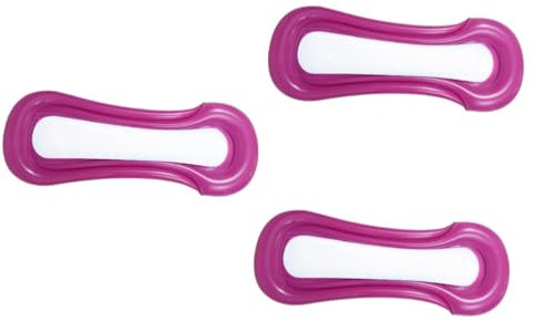 ibasenice 3st Aufblasbare Netzhängematte Faltbare Poolmatte Schwimmbadliege Pool-Float-Liege Strand Aufblasbare Lounge Tragbares Aufblasbares Kissen Lounge-Sessel PVC Sofa Schwimmbett Rot