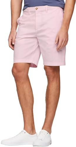 Tommy Hilfiger Short chino extensible décontracté pour homme 22,9 cm, Rose simple, 48 FR