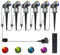 Lam(MS)pen 6er Gartenleuchte LED Gartenstrahler RGBW COB mit Fernbedienung Timer, LED Gartenleuchte RGB+Warmweiß 3000K mit Erdspieß IP65 Wasserdicht 12V 20W Alu Gartenlampe für Außen Garten Rasen