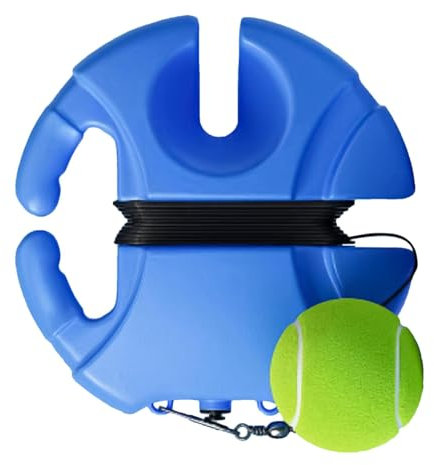 Rolempon Tennistrainer - Tennistrainer Rebound Ball | Tragbare Tennisausrüstung, integrierter Stauraum, Übungsausrüstung mit 1 Saitenball, Tennis-Übungstrainingsgerät für Erwachsene oder Kinder