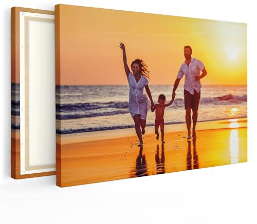 MuchoWow© Bild auf Leinwand personalisiert Groß 120x80 cm Schlafzimmer Bilder Leinwände Wand Deko Wohnzimmer Modern Wanddeko Bilderwand Fotogeschenke mit eigenem Foto