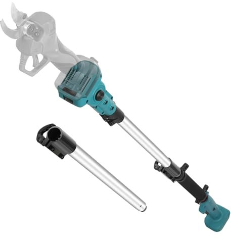 Perche télescopique pour sécateur sans fil professionnel : tige d'extension de 2,2 m pour sécateur, compatible avec batterie Makita 18 V - Tige télescopique en alliage d'aluminium avec fonction de