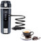 24v/12v Travel Electric Kettle for Car/Truck,Electric Vehicle Heated Water Cup with Smart Temperature Control & LED Display,500ml Portable Coffee Tea Cup for Taxi Lorry,Travel,Home (Black)
