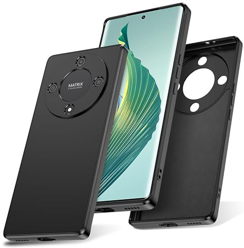 Watana for Honor Magic 5 Lite 5G Case, Soft-Touch Silicone Phone Case, Shockproof, DustProof, Antiskid Full Body Armour Phone Cover with Microfiber Lining for Honor Magic 5Lite,Black