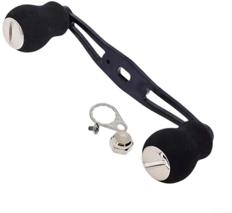 EasyByMall Reel Power Handle, Angelrolle, Griff, Kurbel, Eva-Griff für Daiwa für Abu-Rolle, für Baitcast-Raft, Trommelangelrolle (Doppelknopf)