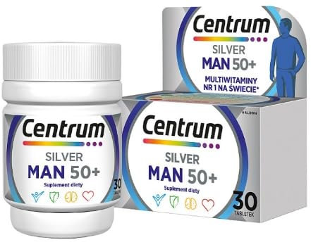 Centrum Silver Man 50+, 30 St. Nahrungsergänzungsmittel speziell für Männer ab 50 Verpackung Für Ihn GRATIS GoNet RFID Schutzhülle