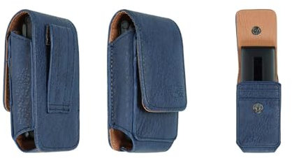 caseroxx Handy-Tasche für Senioren Mobiltelefone von diversen Herstellern - Doro - Nokia - Emporia - Beafon - SPC - etc. mit Gürtelschlaufe blau