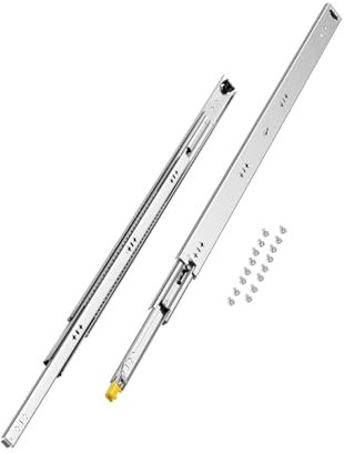 VEVOR 1 Pair Full Extension Drawer Slides 16 18 20 24 30 35 37.4 59 24 32 36 40 48 60 in, 500 lbs Load Capacity Locking Drawer Slides, Ball Bearing with Lock Side Mount Drawer Slide Rail