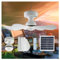 Ventilador Portátil Ventilador Solar de Control Remoto Luz Del Ventilador de Techo Iluminación + Ventilador de Doble Uso Tres Niveles de Luz Ajustables Palas Desmontables para Acampar Al Aire Libre Ba