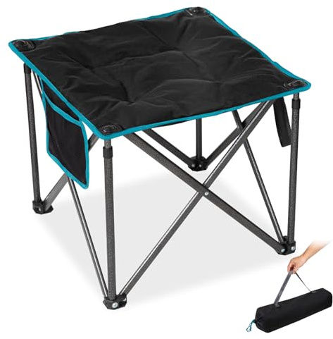 FUNDANGO Oversized Camping Stool Padded 18.1in 440Lbs Folding Foot Rest