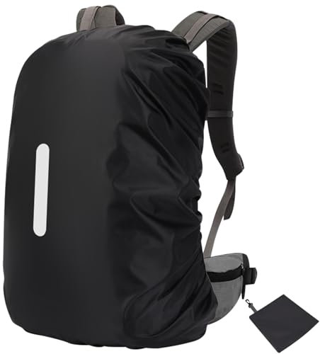 Ogetok Funda impermeable para mochila, cubierta de lluvia ultraligera con tira reflectante y correas de hebilla cruzada antideslizantes y bolsa de almacenamiento para senderismo, camping, viajes al