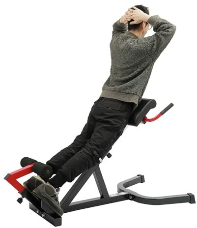 Rücken- & Bauchtrainer, Hyperextension Rückentrainer, Einstellbare Höhe, Rückenstrecker, Tragfähigkeit 200KG, Fitnessgeräte für Zuhause, Römischer Stuhl für Taillenübungen, Bauchübungen