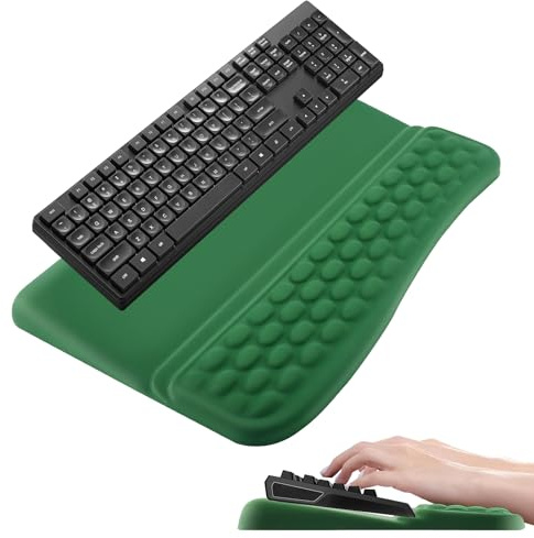 Handballenauflage Tastatur, Handstütze Tastatur Handauflage Ergonomisch, Memory-Schaum Rutschfest Tastatur Halterung, Bequemer Keyboard Wrist Rest für Computer,Tippen,Büro,Arbeit,Zuhause,Gaming