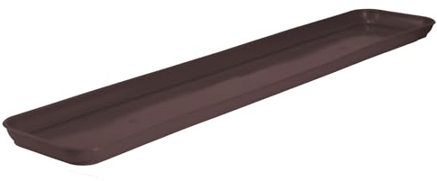 KADAX Soucoupe de 80 cm pour jardinière Evron - Rectangulaire - En plastique - Soucoupe de pot de fleurs pour jardinière de balcon - Marron
