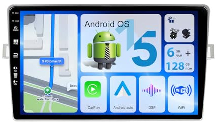 MISONDA 6G+128G Android 15 Autoradio Stereo Multimedia Player 9 Zoll GPS Navigation Für Toyota Verso E'z 2010-2015 DSP/Carplay unterstützt DAB+ WLAN BT MirrorLink WiFi RDS