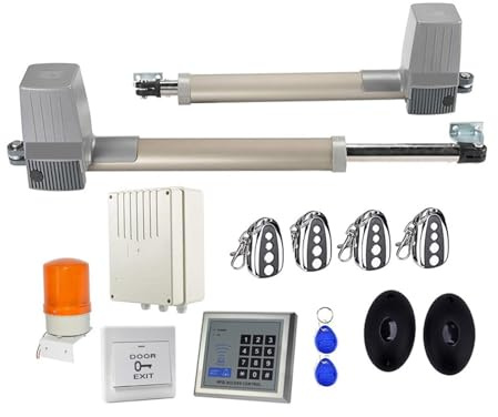 Schiebetoröffner, DC 300 kg 2,5 Meter Doppelarm-Solar-Torantrieb, automatischer Drehtürantrieb, elektrischer 24-V-DC-Drehtoröffner(Kit2)