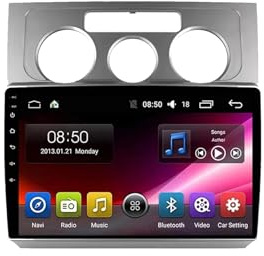 Car Radio para Volkswagen Touran 1 2003-2010 Android 15 9 Pulgadas Multimedia Pantalla con BT GPS WiFi Radio Backup Camera para, 4 Core 4G+64G