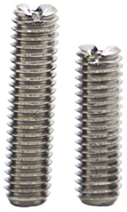 Vis sans tête à tête plat Jeu de vis sans tête fendues en acier inoxydable GB73 DIN551 M1.2-M10(20mm,M5 10pcs)
